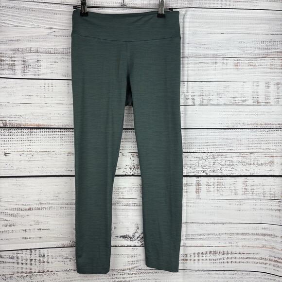 Outdoor Voices Women Small Leggings Pants Ankle Cropped Green Space Dye Mid Rise - Picture 2 of 11